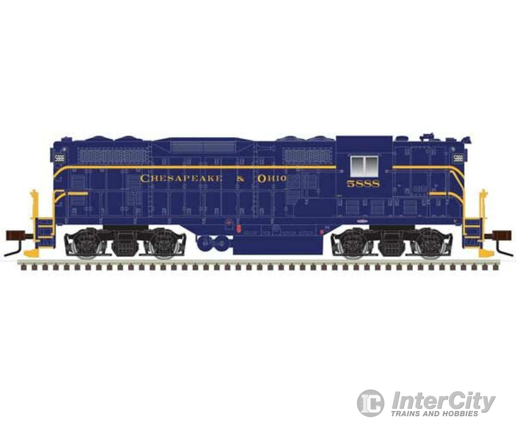 Atlas 40005342 Emd Gp7 Phase Ii - Standard Dc -- Chesapeake & Ohio #5888 (Blue Gold) Locomotives