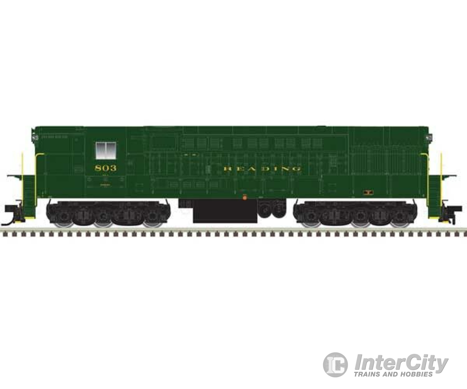 Atlas 40005390 Fm H-24-66 Phase 1B Trainmaster - Standard Dc -- Reading #804 (Green Gold)