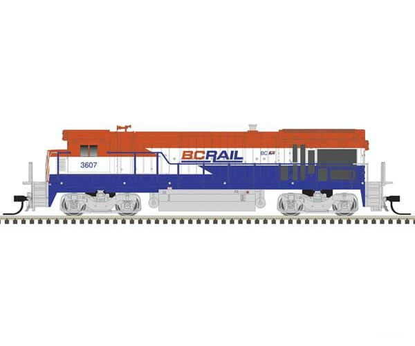 Atlas 40005473 Ge B36-7 Low Nose - Loksound And Dcc -- Bc Rail #3613 (Ditch Lights Red White Blue)