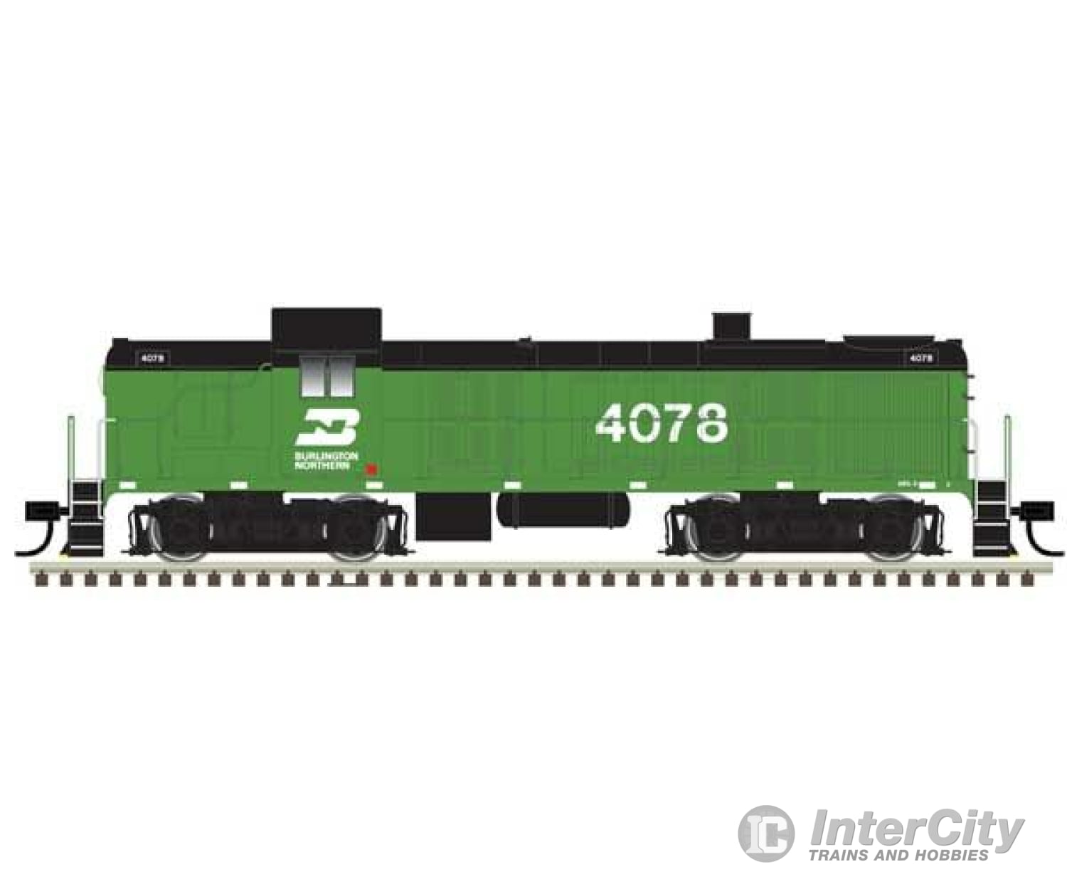 Atlas 40005486 Alco Rs3 - Standard Dc Classic Silver -- Burlington Northern #4078 (Green Black)