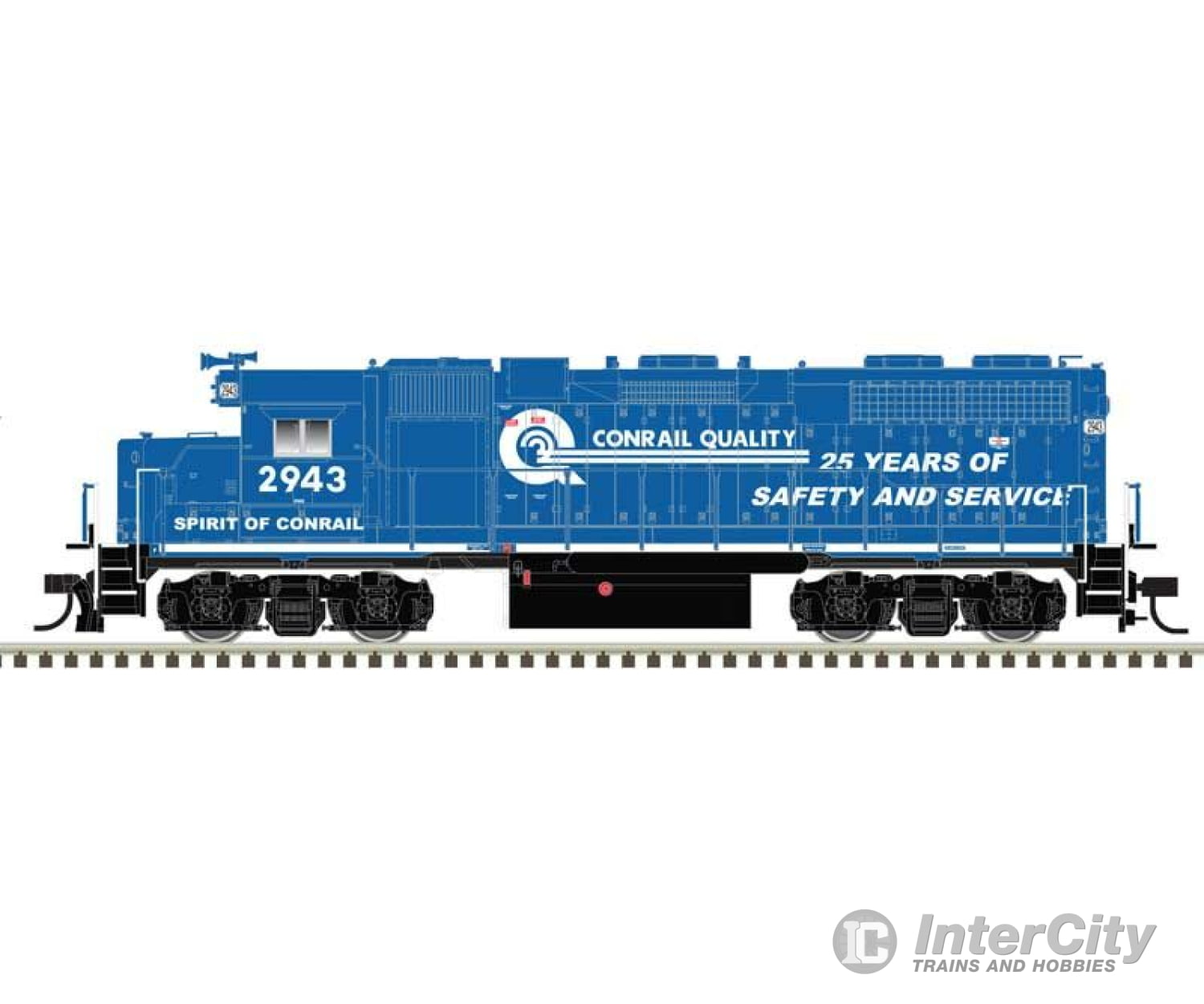 Atlas 40005604 Emd Gp38 Low Nose W/Dynamic Brakes - Standard Dc Master(R) Silver -- Conrail #2943