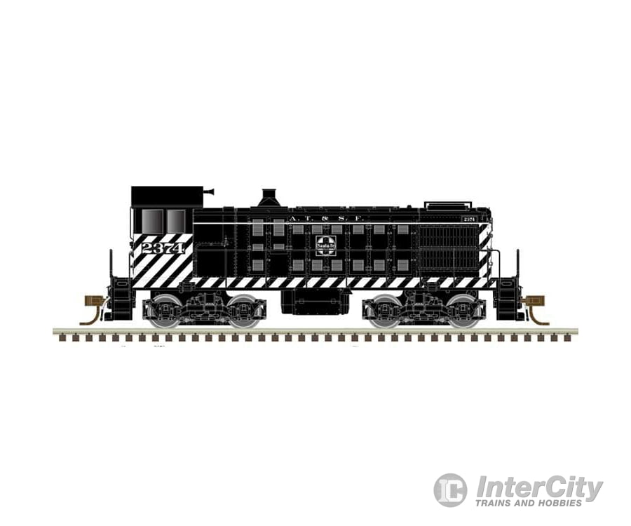Atlas 40005711 Alco S2 W/Loksound & Dcc - Master(R) -- Santa Fe #2374 (Black White Blue) Locomotives