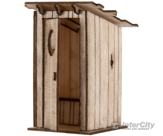 Atlas 4001008 Outhouse -- Laser-Cut Wood Kit - 1/2 X 1 1.3 2.5Cm Structures