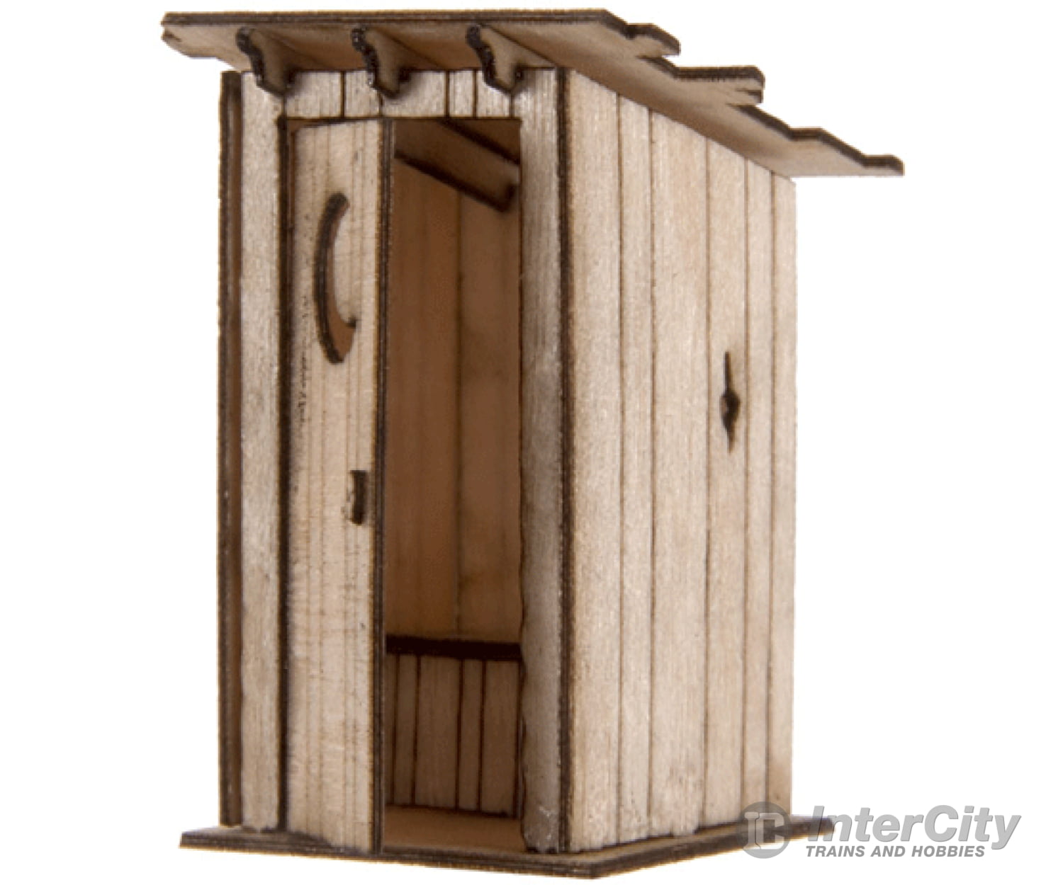 Atlas 4001008 Outhouse -- Laser-Cut Wood Kit - 1/2 X 1 1.3 2.5Cm Structures