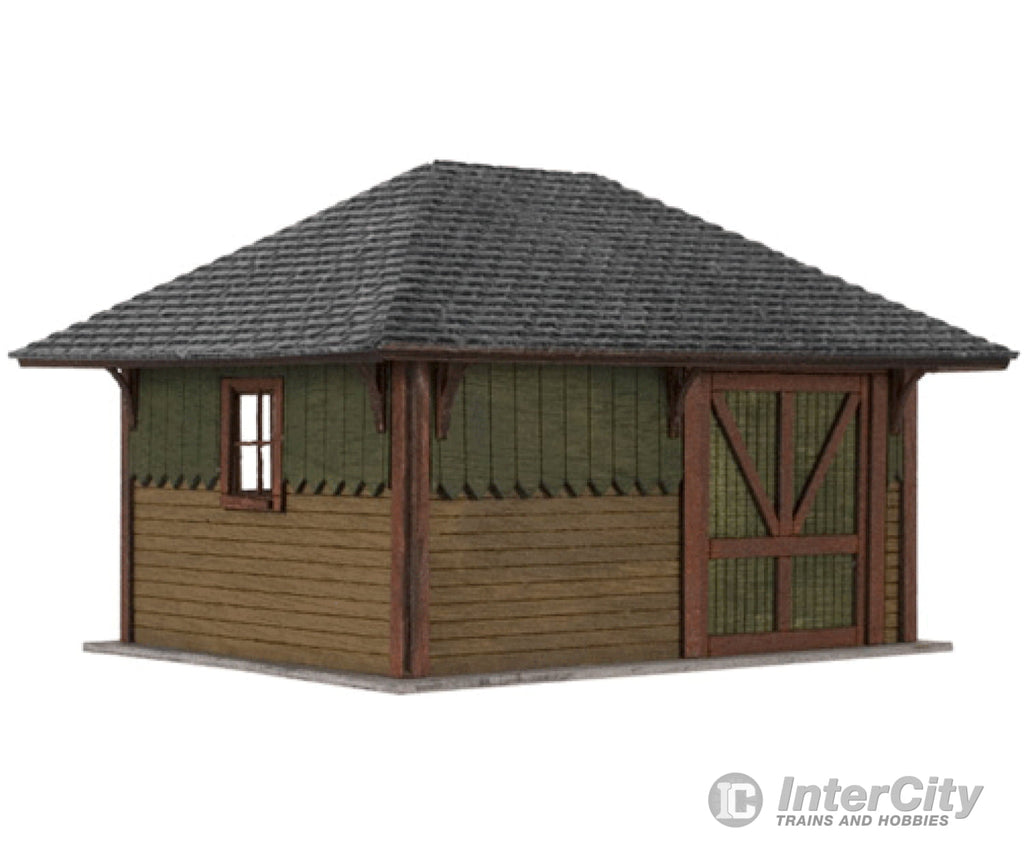 Atlas 4001009 Section House -- Laser-Cut Wood Kit - 2-1/2 X 2 1-3/4 6.4 5.1 4.5Cm Structures