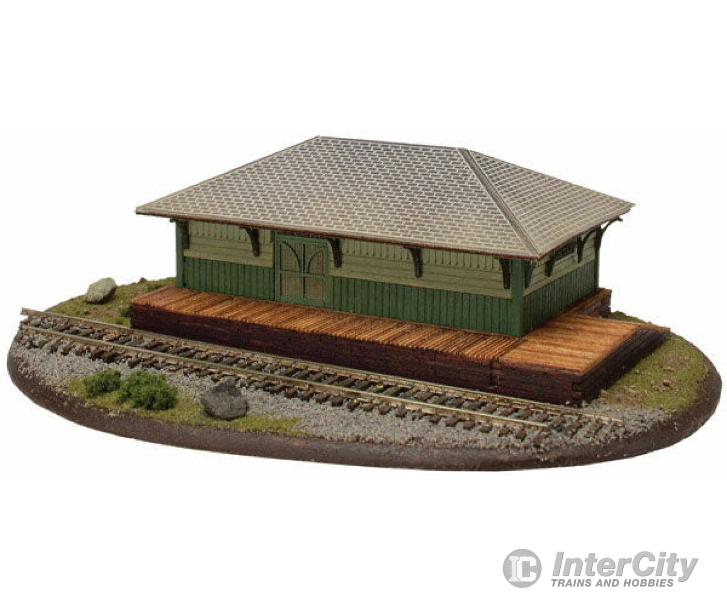 Atlas 4001050 Freight Station -- Laser-Cut Wood Kit - 7-1/2 X 4-1/2 2-3/4 19.1 11.4 7Cm Structures