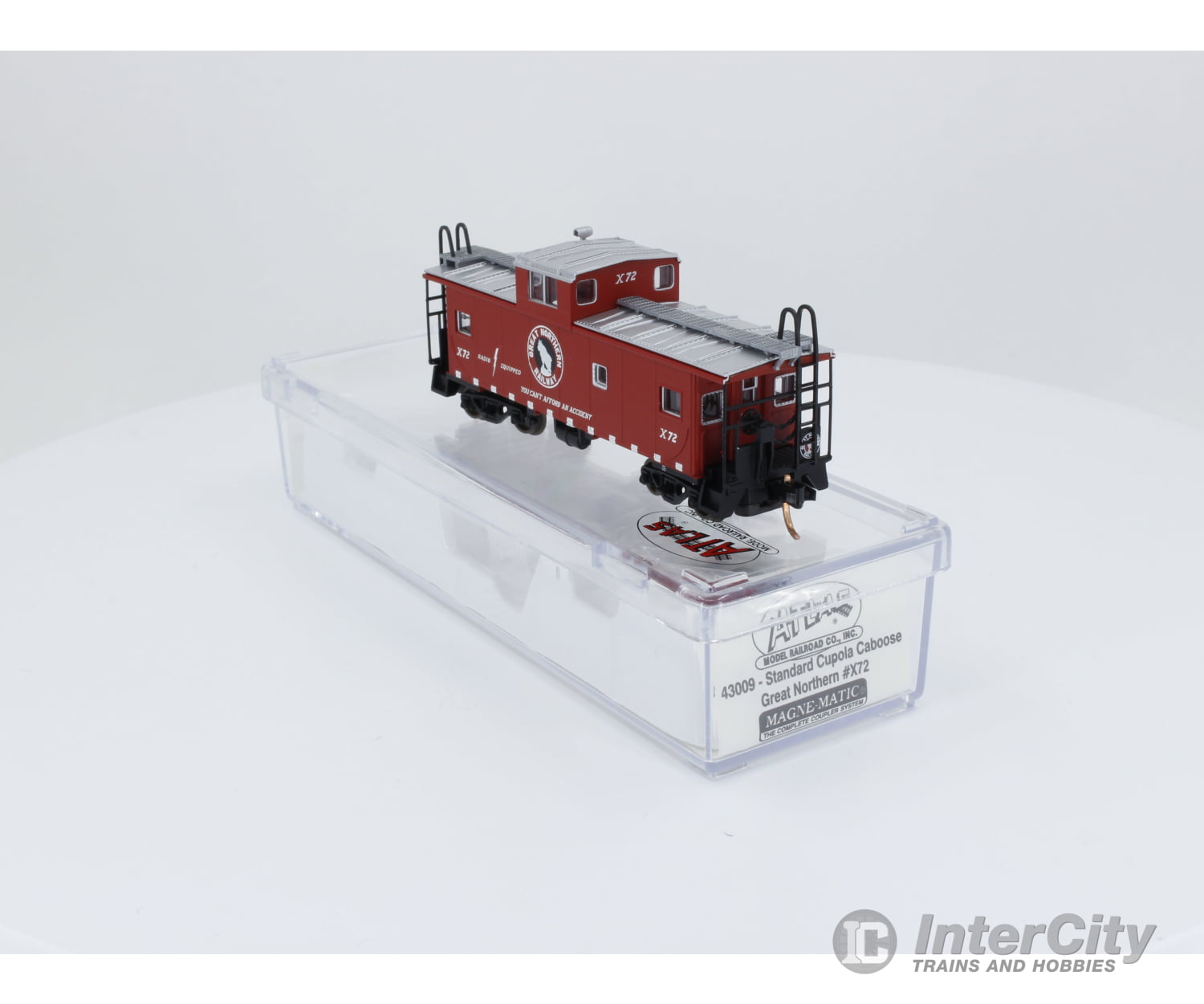 Atlas 43009 N Standard Cupola Caboose Freight Car Great Northern (Gn) X72 Cars