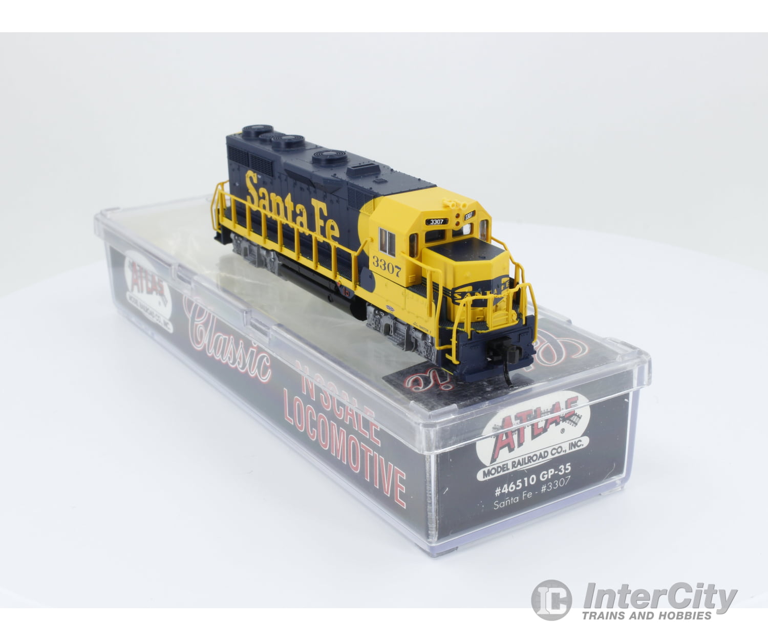 Atlas 46510 N Gp-35 Locomotive Santa Fe (Sf) 3307 Analog Dc Locomotives