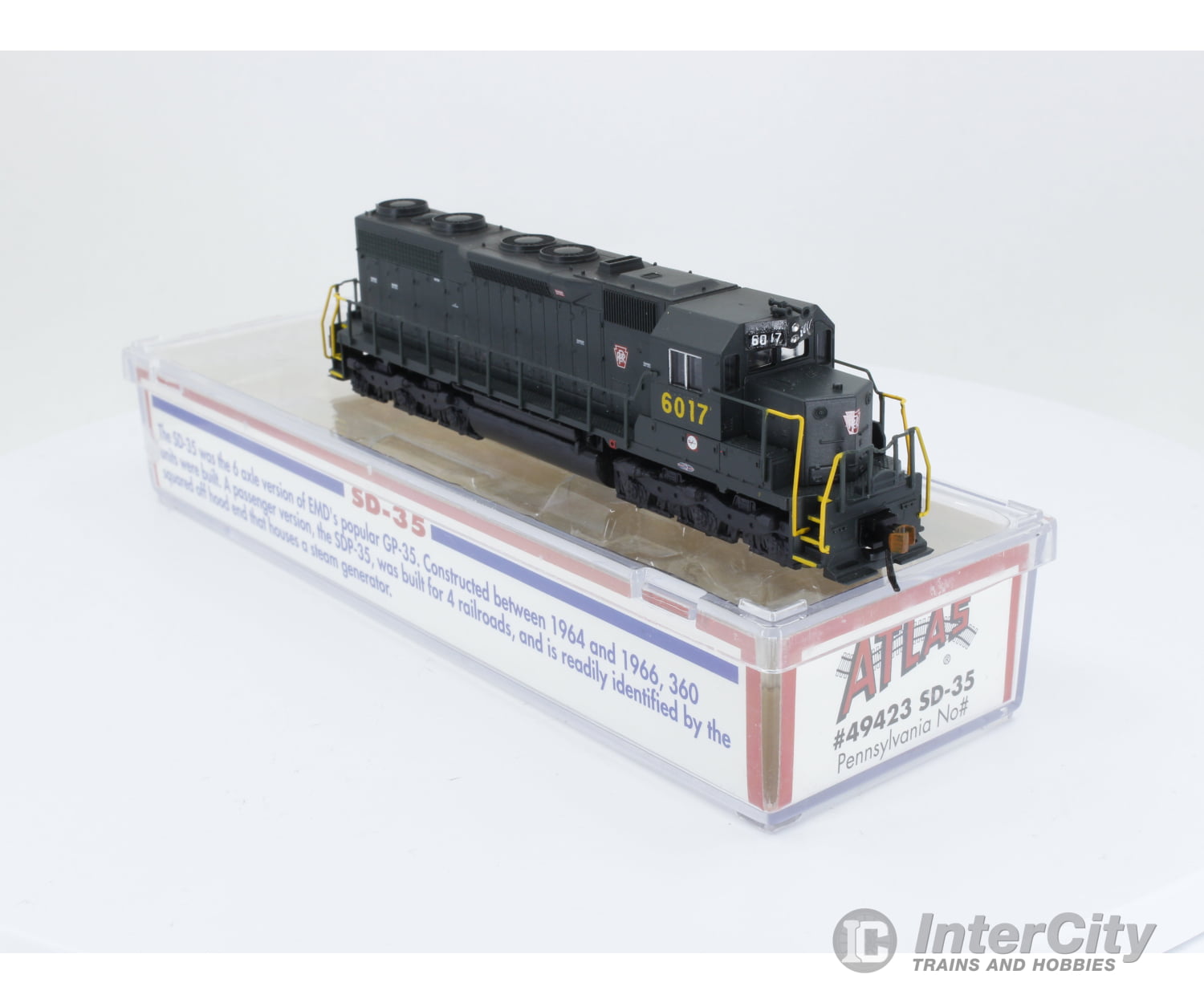 Atlas 49423 N Sd-35 Locomotive Pennsylvania Railroad (Prr) 6017 Analog Dc Locomotives