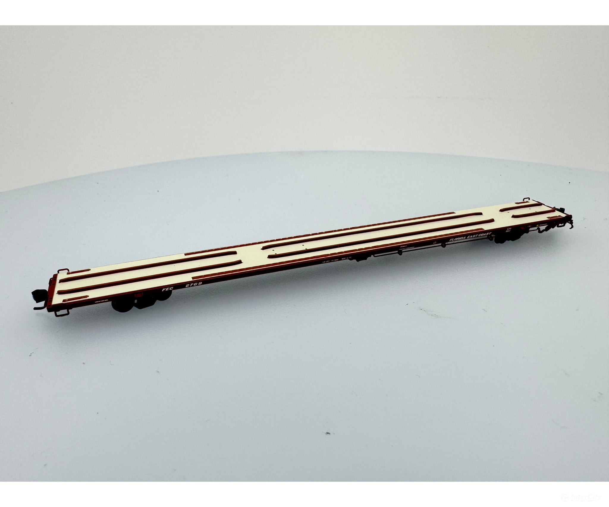 Atlas 50001381 N 89’4’’ Flat Car Mid/End Hitches Florida East Coast (Fec) 2769 Freight Cars