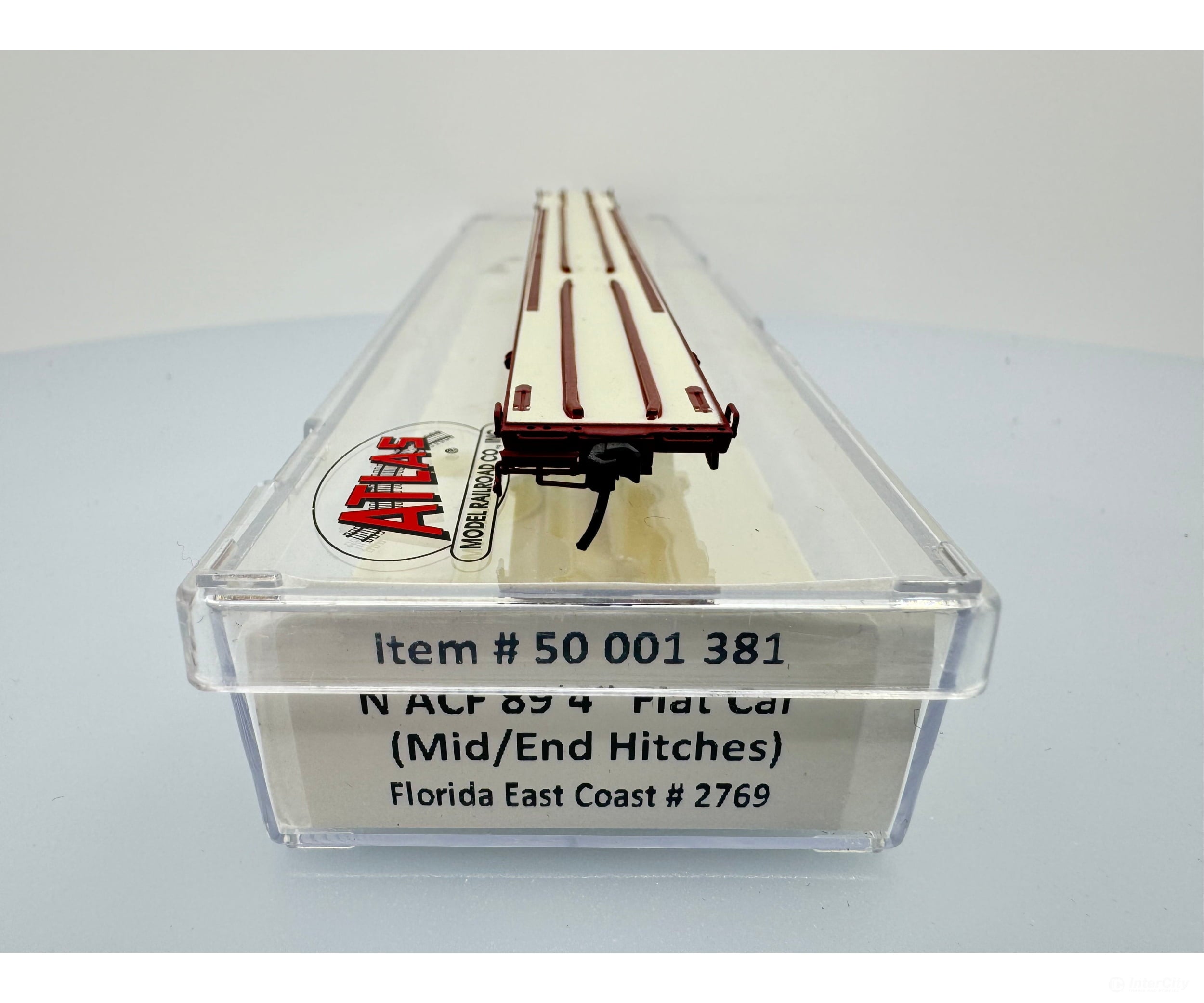 Atlas 50001381 N 89’4’’ Flat Car Mid/End Hitches Florida East Coast (Fec) 2769 Freight Cars