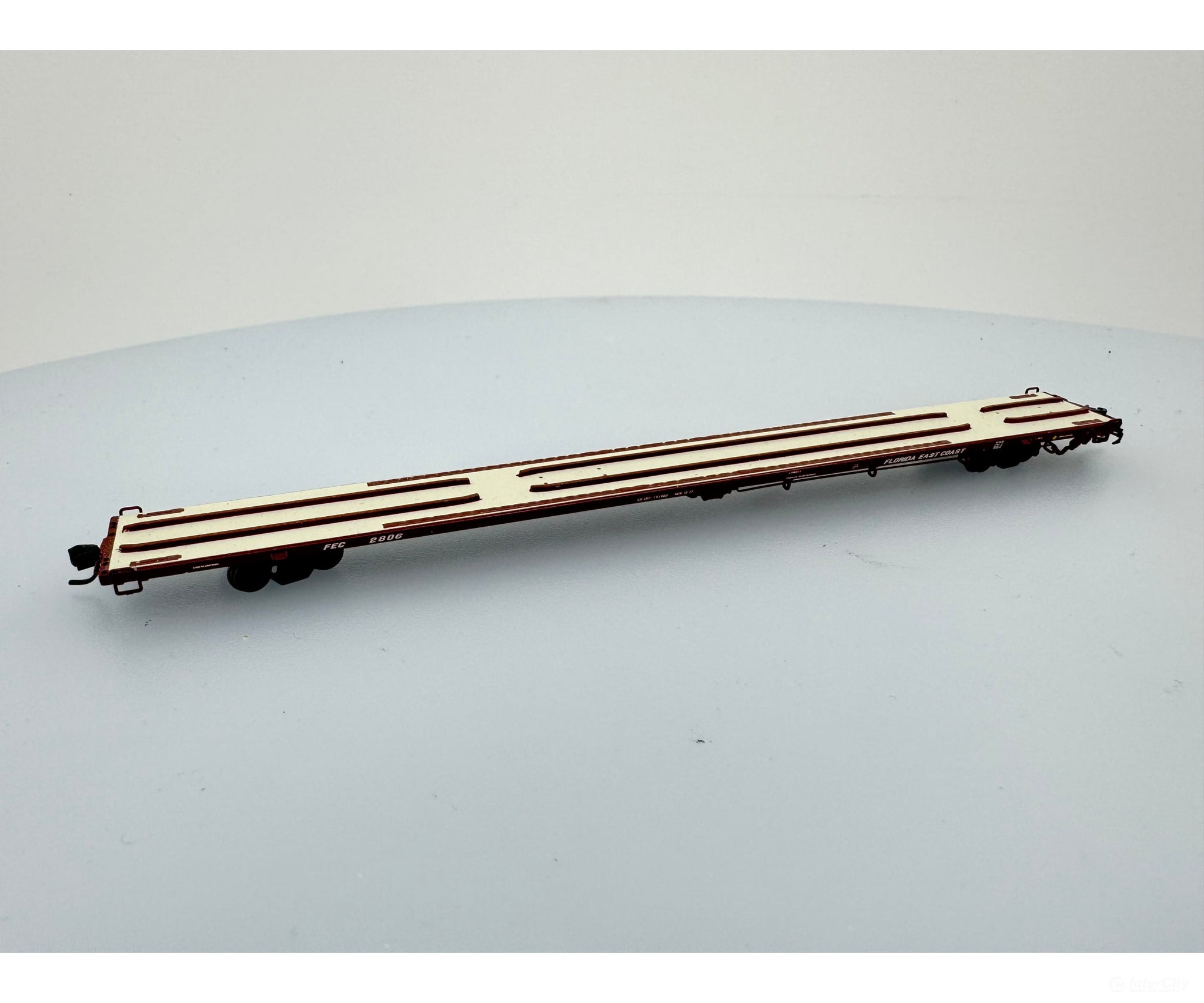Atlas 50001382 N 89’4’’ Flat Car Mid/End Hitches Florida East Coast (Fec) 2806 Freight Cars