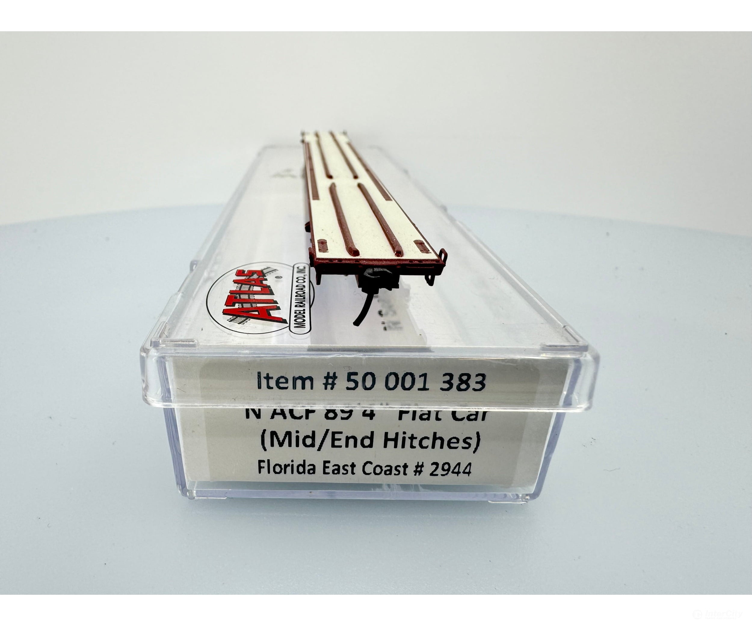 Atlas 50001383 N 89’4’’ Flat Car Mid/End Hitches Florida East Coast (Fec) 2944 Freight Cars