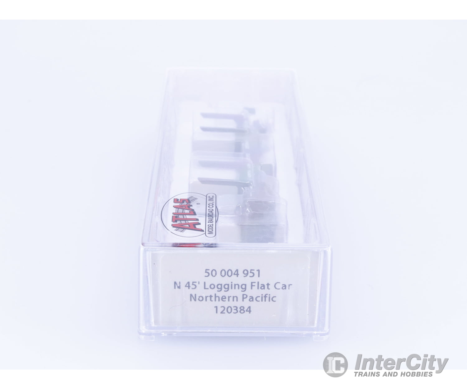 Atlas 50004951 N 45’ Logging Flatcar Northern Pacific (NP) 120384 Freight Cars