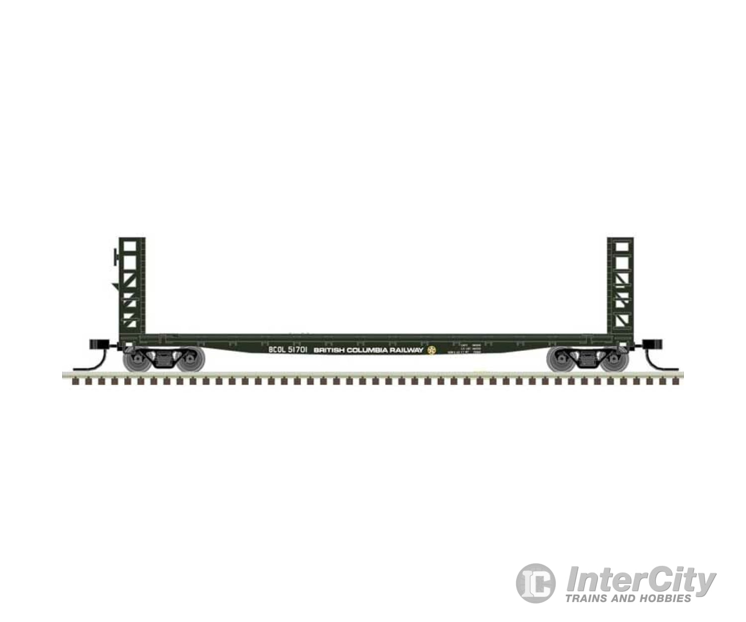 Atlas 50005786 Gsi-Gsc 48 Bulkhead Flatcar - Ready To Run Master(R) -- British Columbia Railway