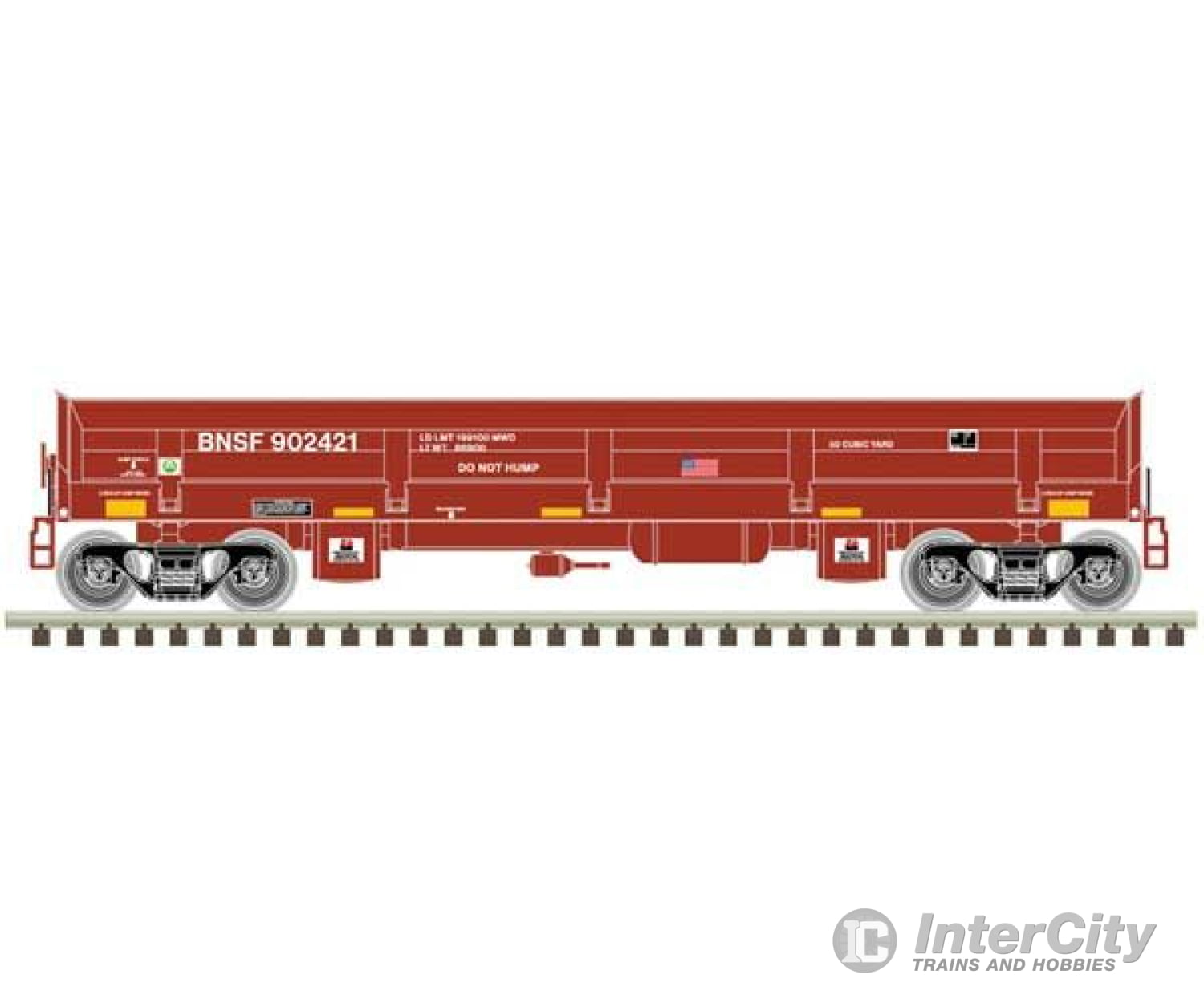 Atlas 50006049 Difco Side-Dump Car - Ready-To-Run Master(R) -- Bnsf 902447 (Boxcar Red) Freight Cars