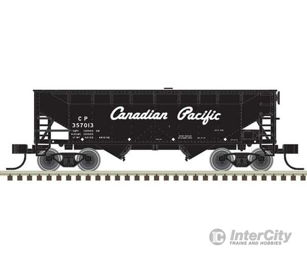 Atlas 50006122 2-Bay Offset-Side Hopper With Flat Ends & Load - Ready To Run Master(R) -- Canadian