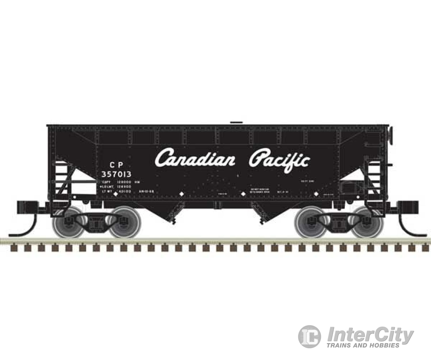 Atlas 50006123 2-Bay Offset-Side Hopper With Flat Ends & Load - Ready To Run Master(R) -- Canadian