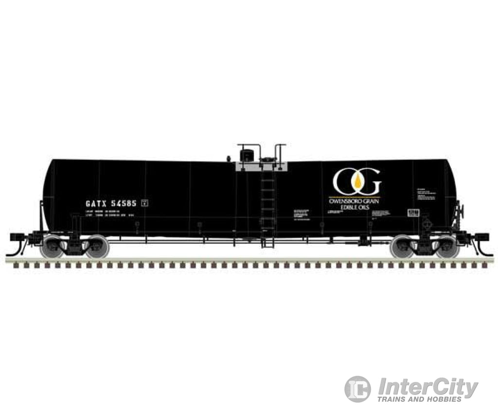 Atlas 50006175 Trinity 25 500-Gallon Tank Car - Ready To Run -- Owensboro Grain Gatx #54553 (Black