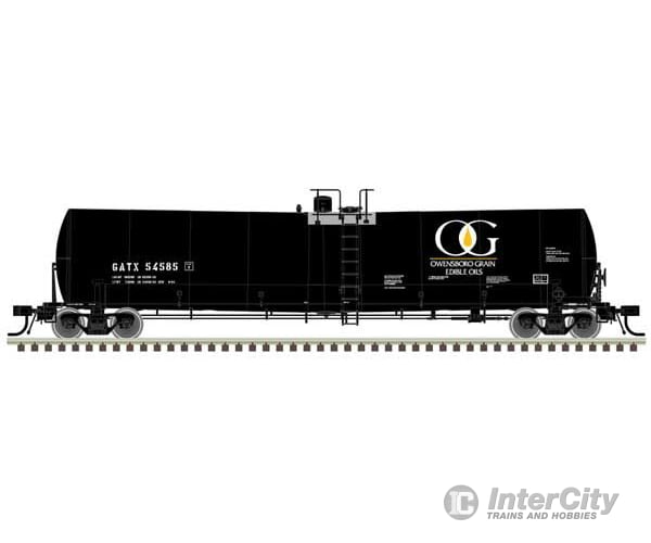 Atlas 50006175 Trinity 25 500-Gallon Tank Car - Ready To Run -- Owensboro Grain Gatx #54553 (Black