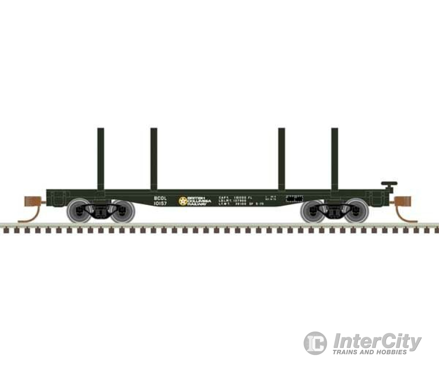 Atlas 50006278 45 Logging Flatcar - Ready To Run Master(R) -- British Columbia Railway #10157