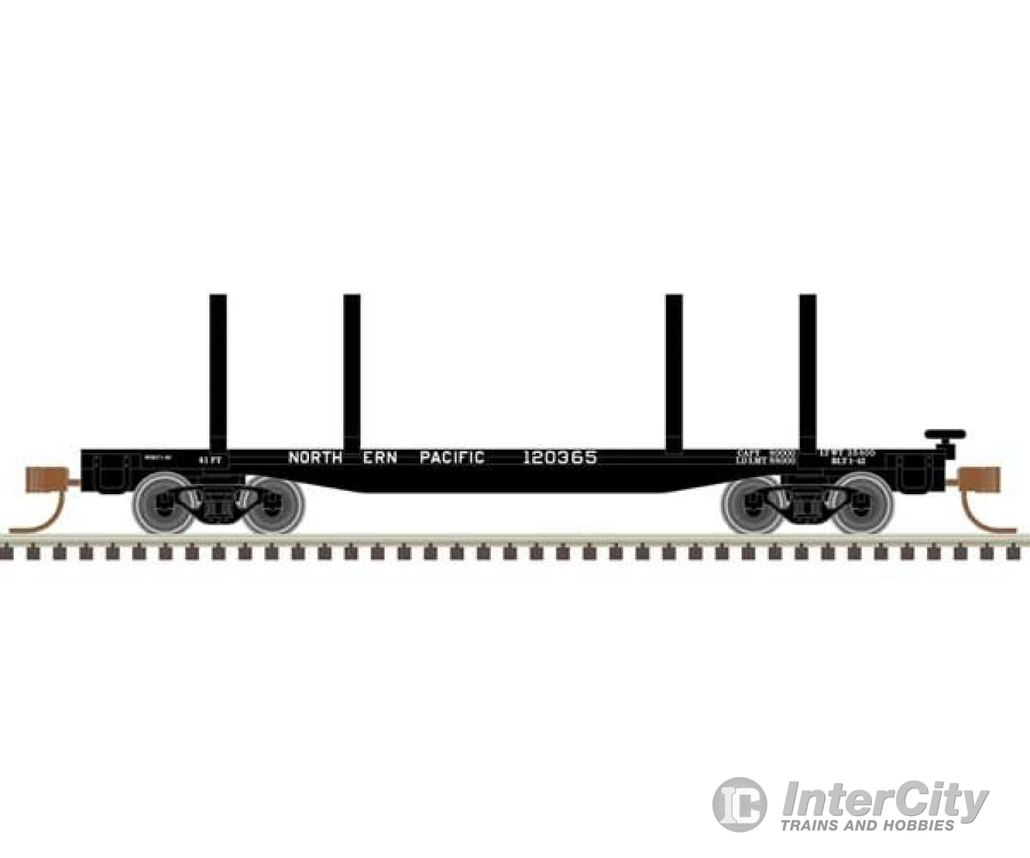 Atlas 50006290 45 Logging Flatcar - Ready To Run Master(R) -- Northern Pacific #120365 (Black White)