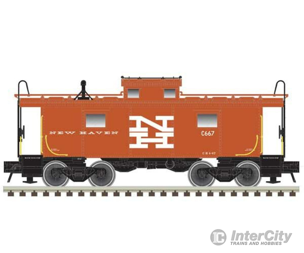 Atlas 50006321 Ne-6 Caboose - Ready To Run Master(R) -- New Haven #667 (Alpert Scheme Red White)