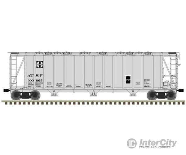 Atlas 50006337 General American 3500 Dry-Flo 3-Bay Covered Hopper - Ready To Run -- Santa Fe #300694