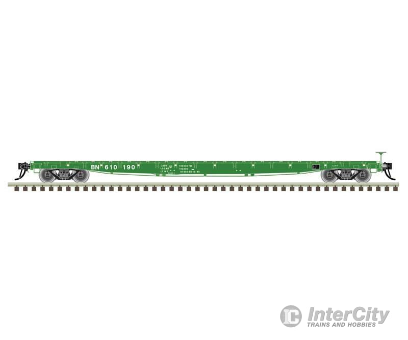 Atlas 50006428 Gsi 60 Flatcar - Ready To Run -- Burlington Northern #610200 (Cascade Green White)