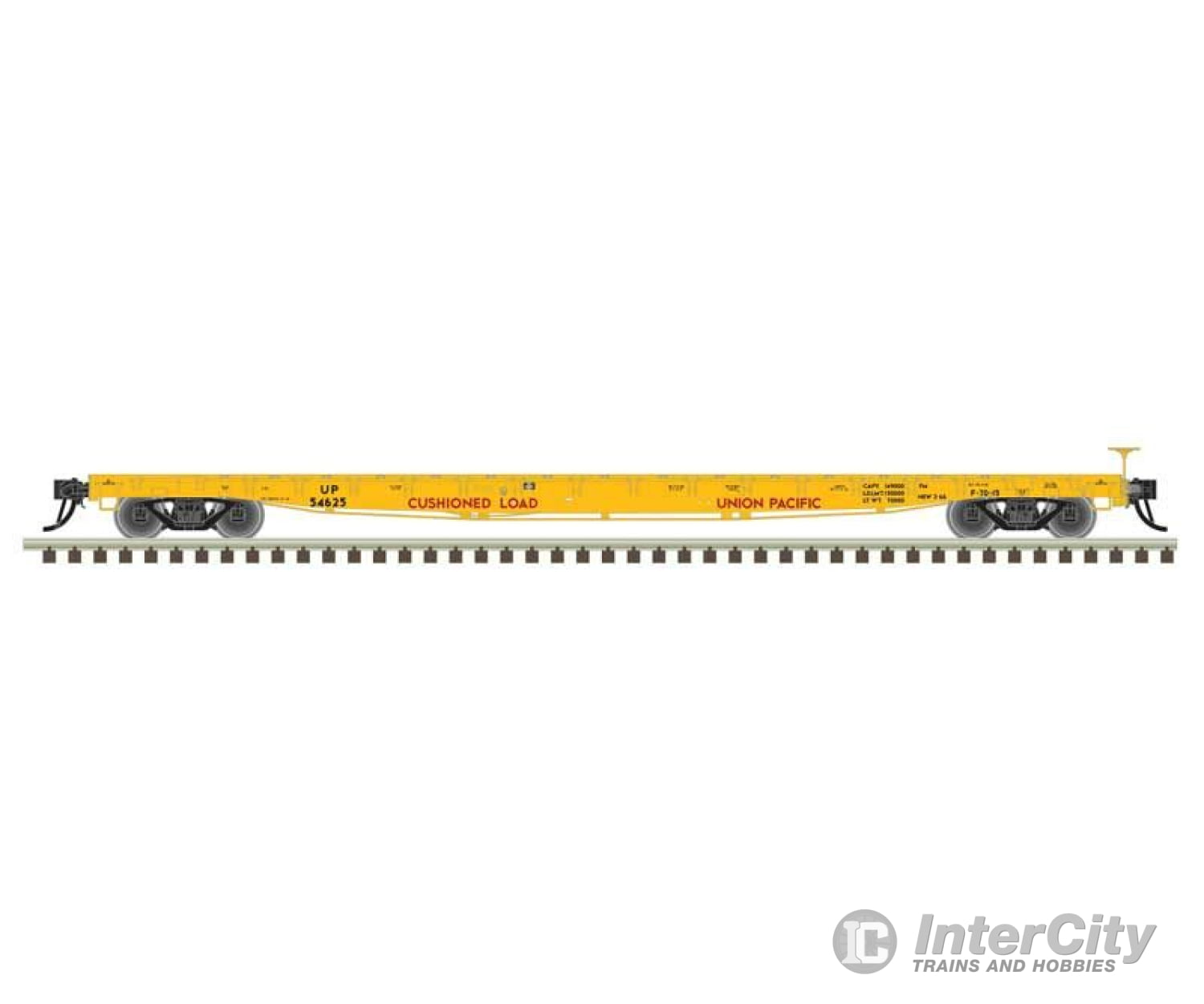 Atlas 50006441 Gsi 60 Flatcar - Ready To Run -- Union Pacific #54625 (Armour Yellow Red Black)