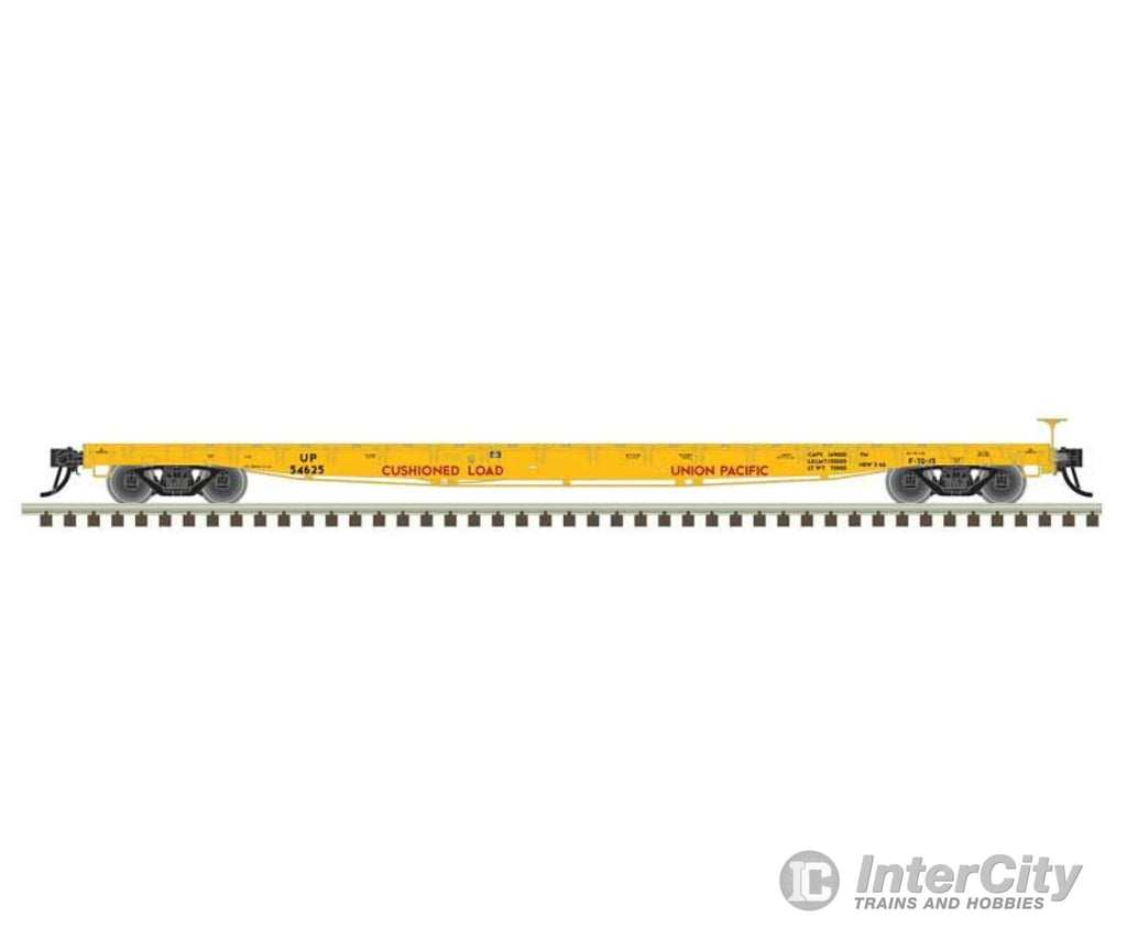 Atlas 50006442 Gsi 60 Flatcar - Ready To Run -- Union Pacific #54640 (Armour Yellow Red Black)