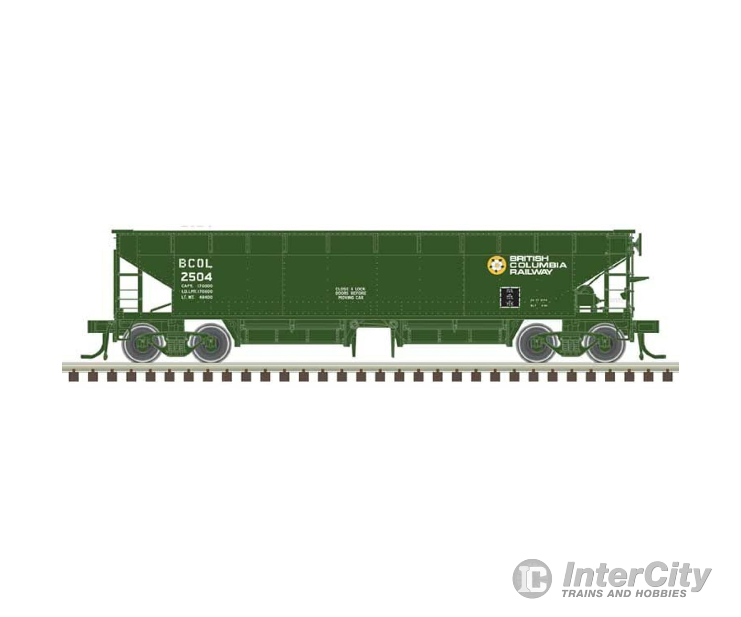 Atlas 50006610 70-Ton Hart Ballast Car - Ready To Run Master(R) -- British Columbia Railway #2504