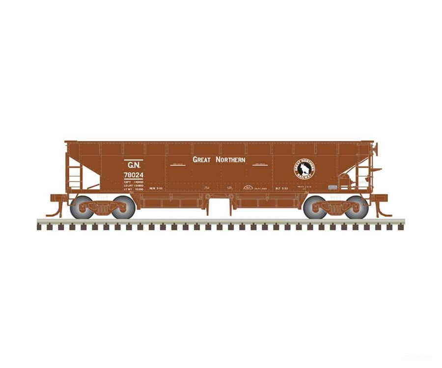 Atlas 50006615 70-Ton Hart Ballast Car - Ready To Run Master(R) -- Great Northern #78069 (Mineral