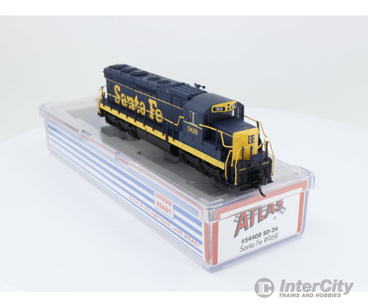 Atlas 54408 N Sd-24 Locomotive Santa Fe (Sf) 968 Analog Dc (2) Locomotives