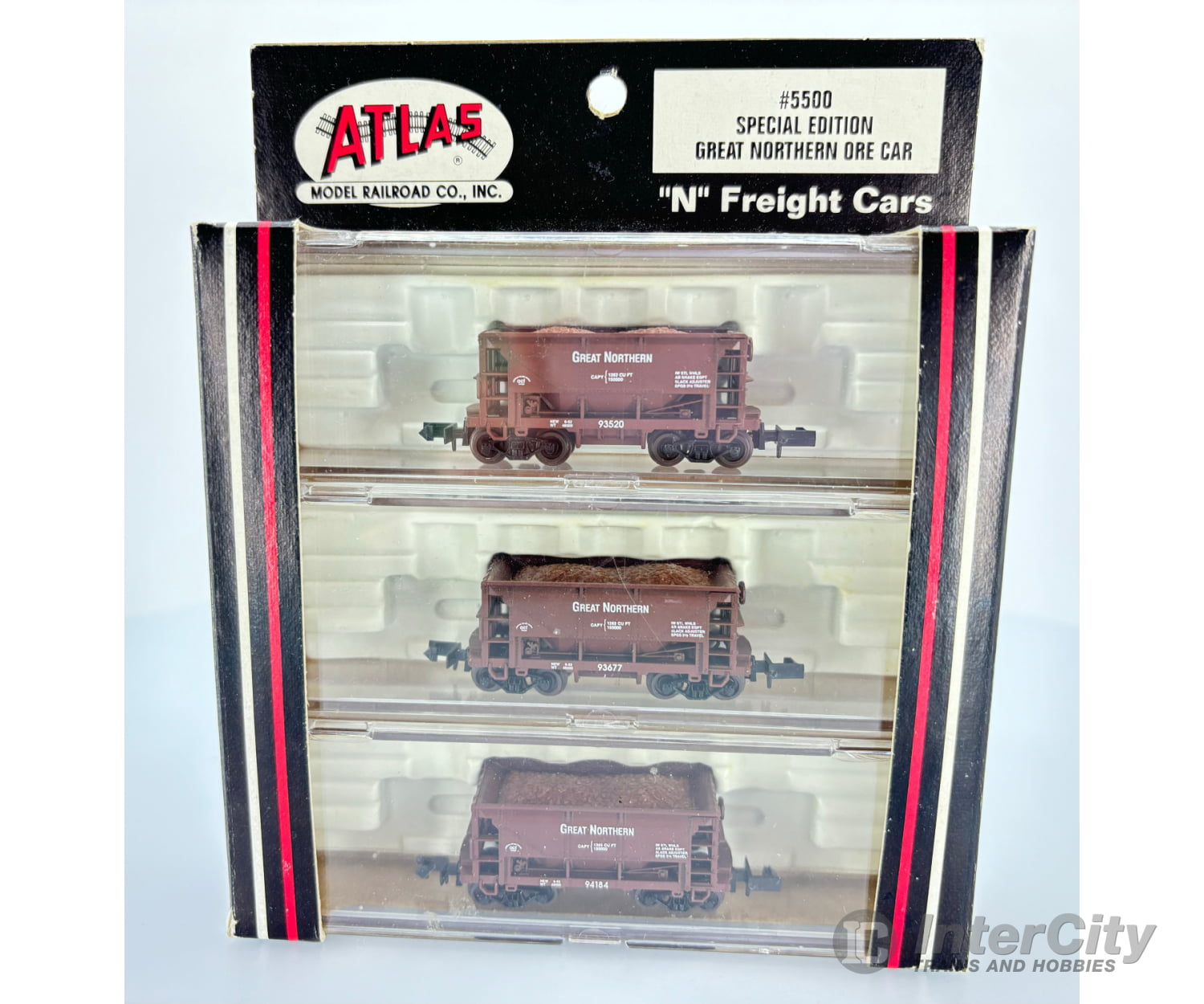 Atlas 5500 N Special Edition Ore Car Great Northern (Gn) 93520/93677/94184 Freight Cars