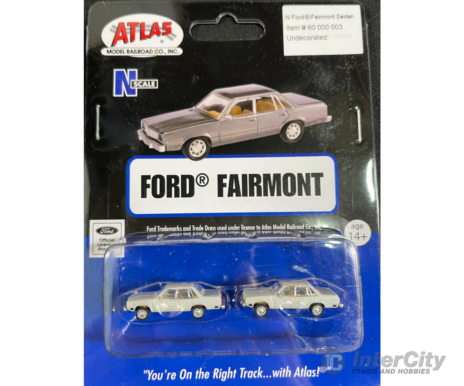 Atlas 60000003 N 1978 Ford(R) Fairmont Sedan - Assembled - Undecorated Pkg(2) Cars & Trucks