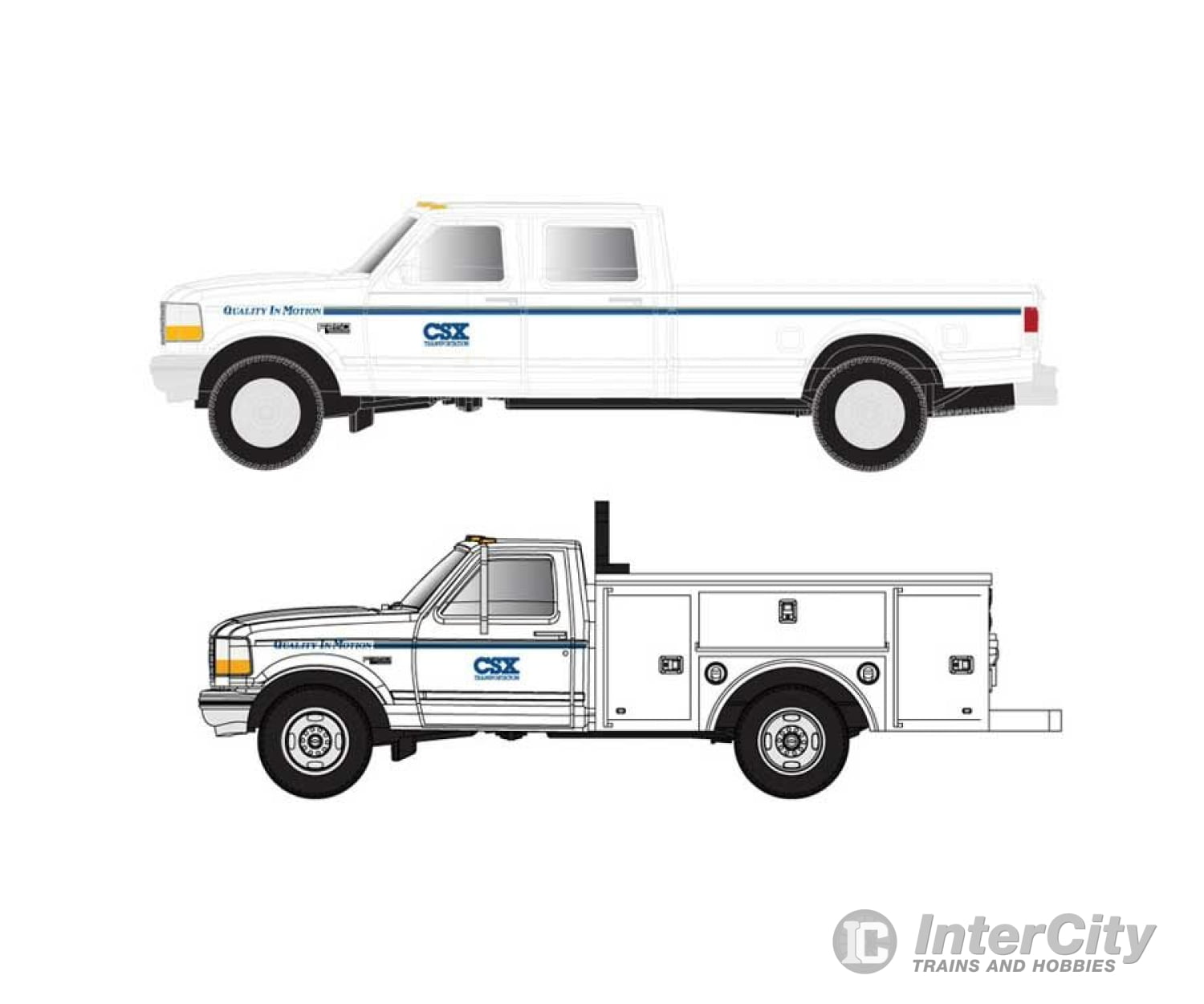 Atlas 60000154 1990S Ford(R) F-250 - F-350 Standard Cab Pickup Set Assembled1990S -- Csx