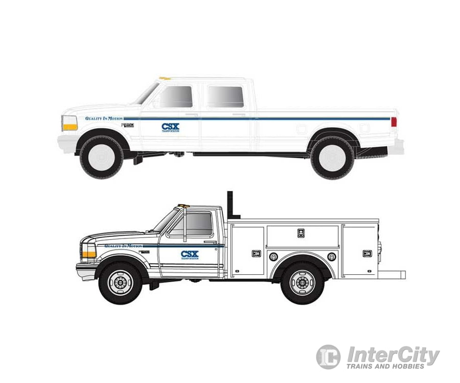 Atlas 60000154 1990S Ford(R) F-250 - F-350 Standard Cab Pickup Set Assembled1990S -- Csx