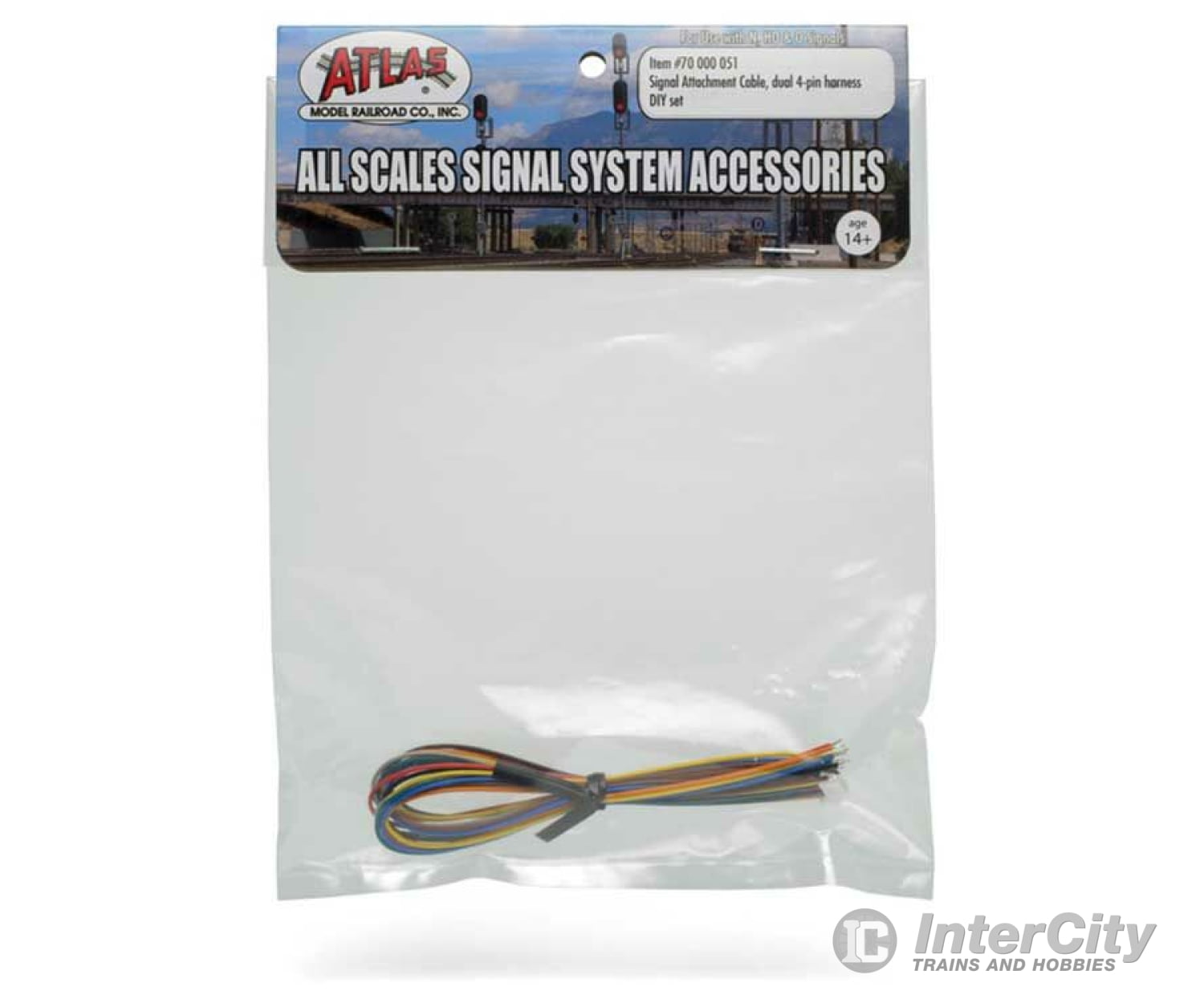 Atlas 70000051 Signal Attachment Cable - All Scales System -- Dual 4-Pin Harness Diy Set Signals &