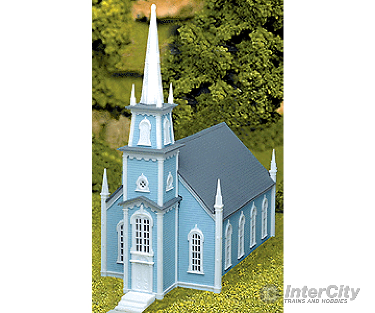 Atlas 708 19Th Century Church - Kit -- 9-1/2 X 4-3/4 10-3/4 23.8 11.9 26.9Cm Structures