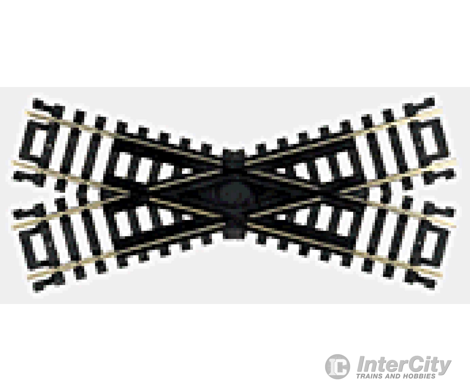 Atlas 839 Snap Track Crossing -- 30 Degrees Nickel-Silver Rail Black Ties & Turnouts