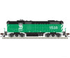 Atlas 10003943 Emd Gp7 - Standard Dc Classic(R) Silver -- Burlington Northern 1554 (Cascade Green