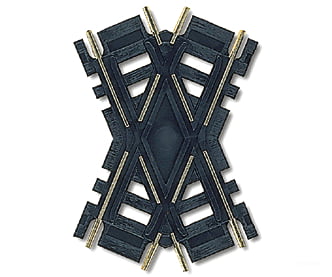 Atlas Ho 175 Custom-Line(R) Crossing - Code 100 -- 60-Degrees 3 7.6Cm Black Ties Track & Turnouts