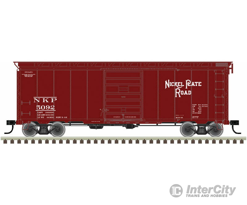 Atlas Ho 20004252 40 Postwar Boxcar W/7 Door - Ready To Run -- Nickel Plate Road #5233 (Boxcar Red)