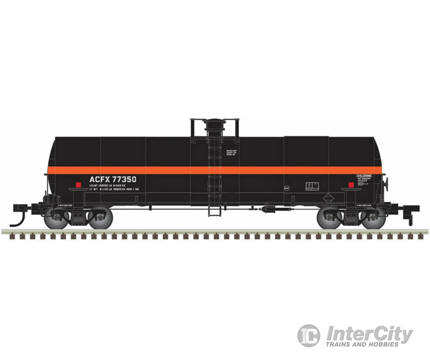 Atlas Ho 20005617 Acf 17 360-Gallon Tank Car - Ready To Run Master(R) -- Acfx #77347 (Black Orange)