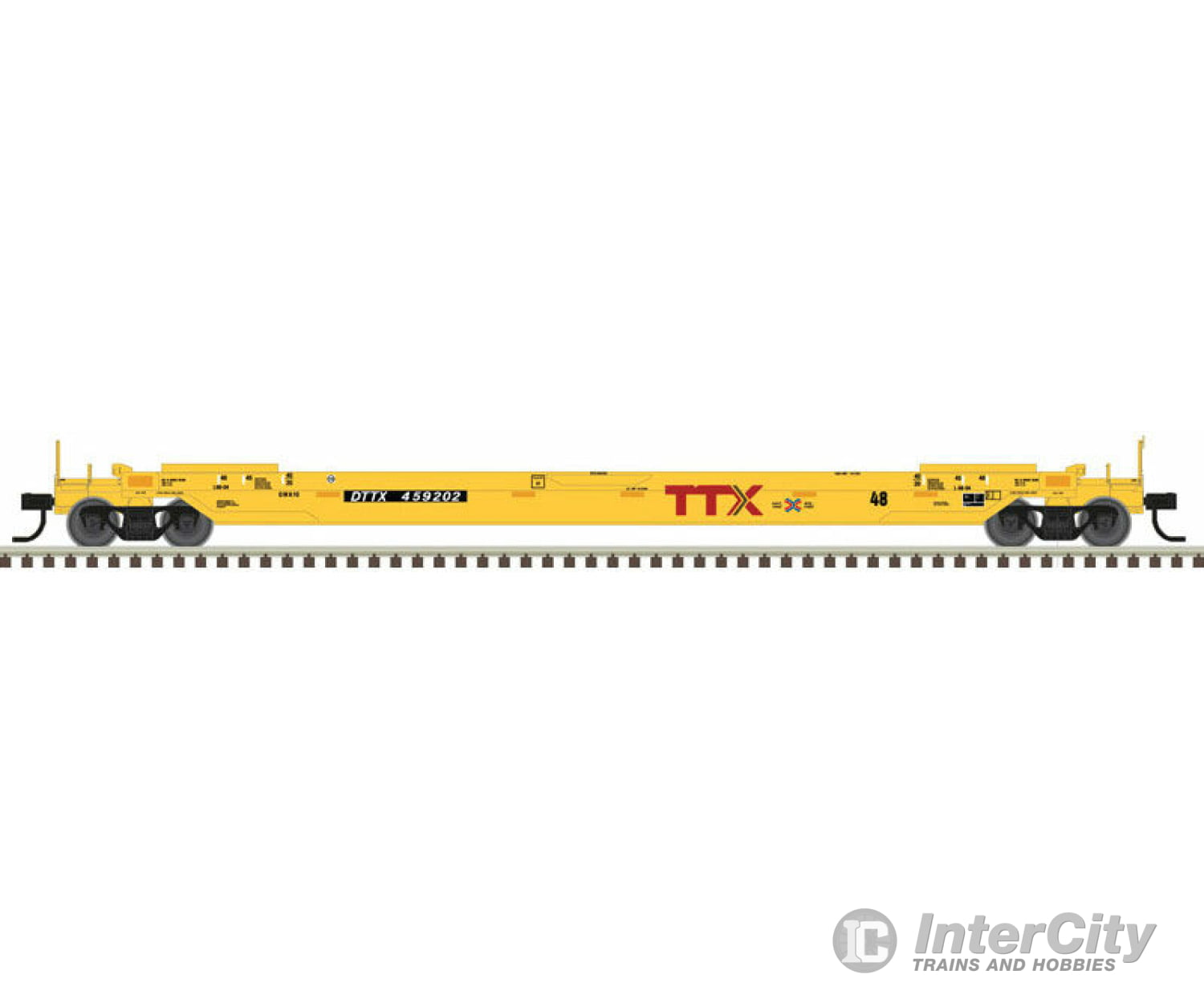 Atlas Ho 20005996 Gunderson 48 All-Purpose Well Car - Ready To Run -- Ttx 456301 (Yellow Black Red