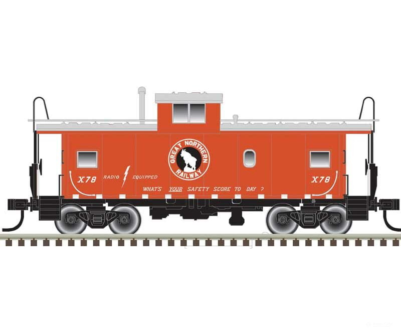 Atlas Ho 20006227 Standard-Cupola Caboose - Ready To Run Master(R) -- Great Northern X78 (Red