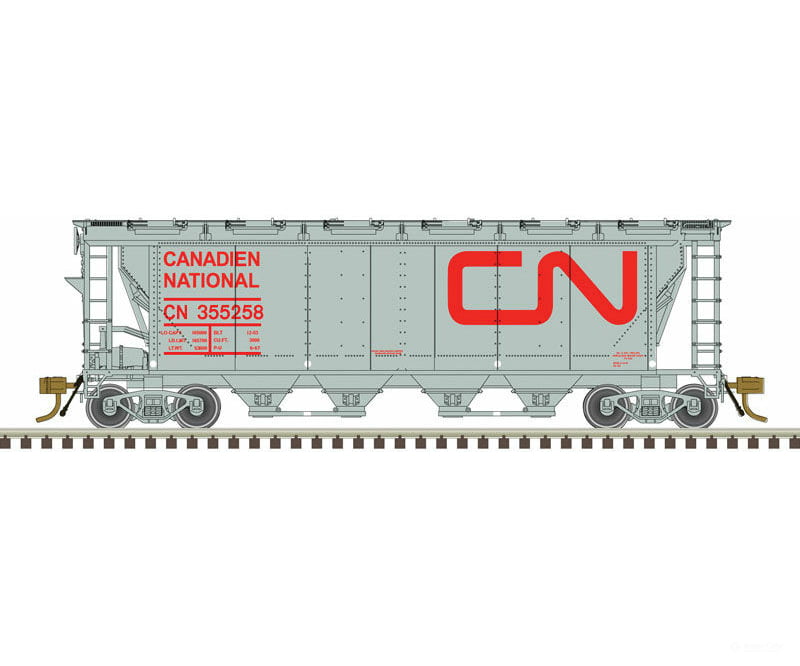 Atlas Ho 20006360 Slab-Side Covered Hopper - Ready To Run Master(R) -- Canadian National #355151
