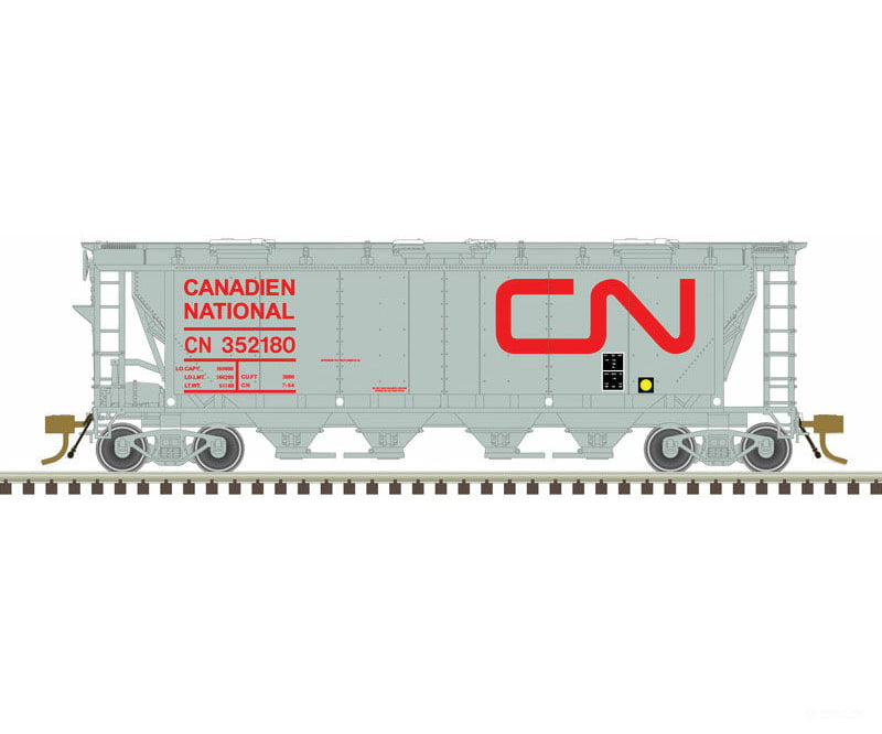 Atlas Ho 20006365 Slab-Side Covered Hopper - Ready To Run Master(R) -- Canadian National #352466