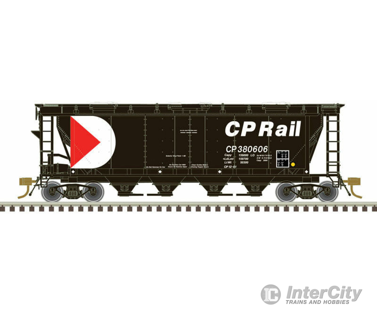 Atlas Ho 20006366 Slab-Side Covered Hopper - Ready To Run Master(R) -- Canadian Pacific #380307